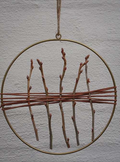 Dekorationsring antik messing
