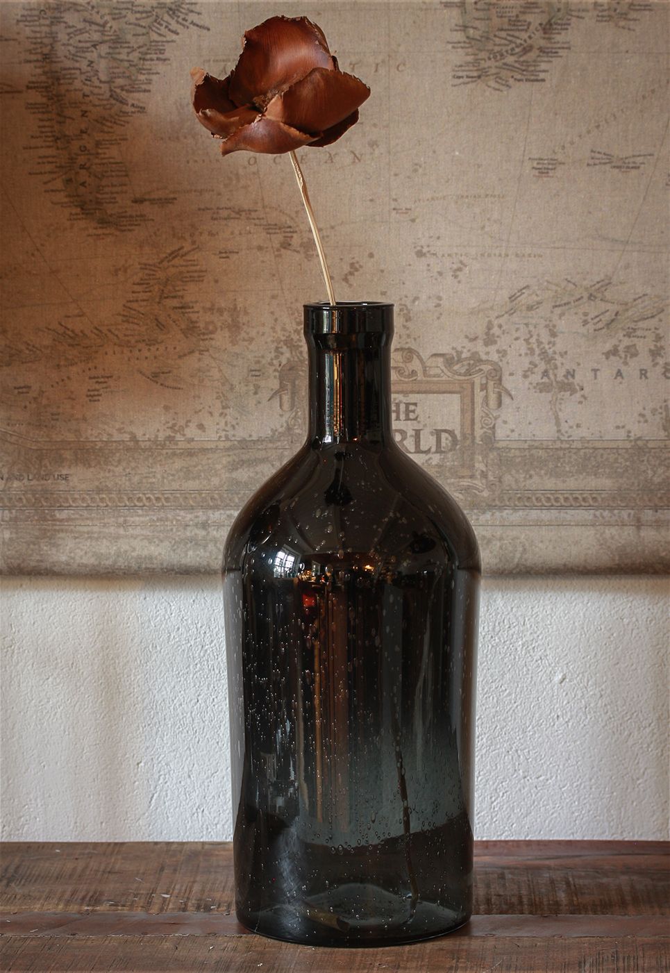 Stor brun flaske / vase