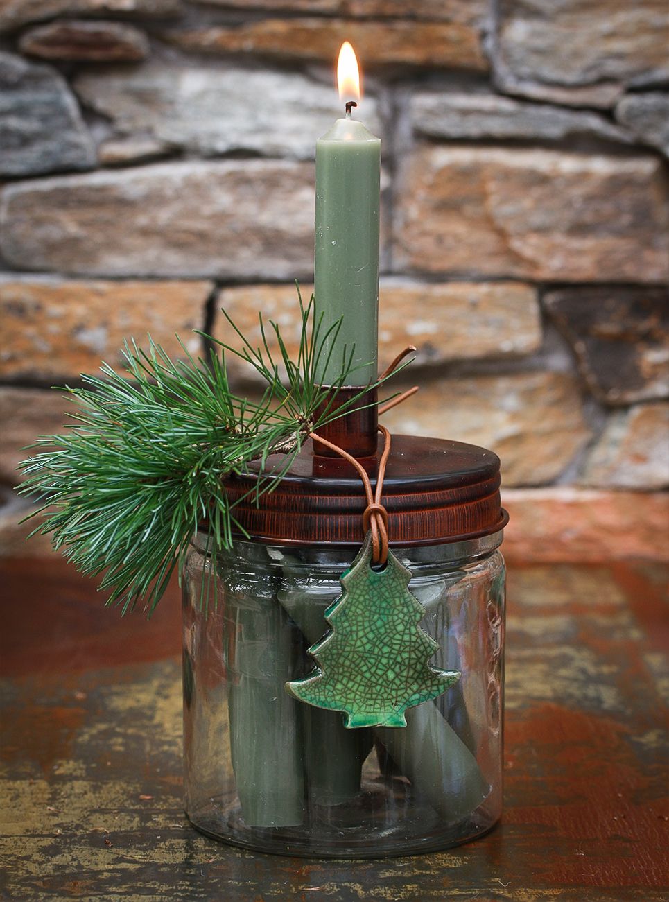 Glas til bedelys med stage - med eller uden lys