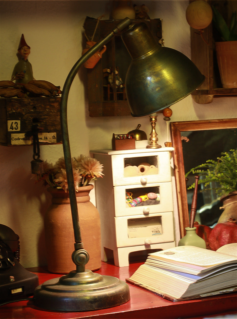 Bordlampe messing finish