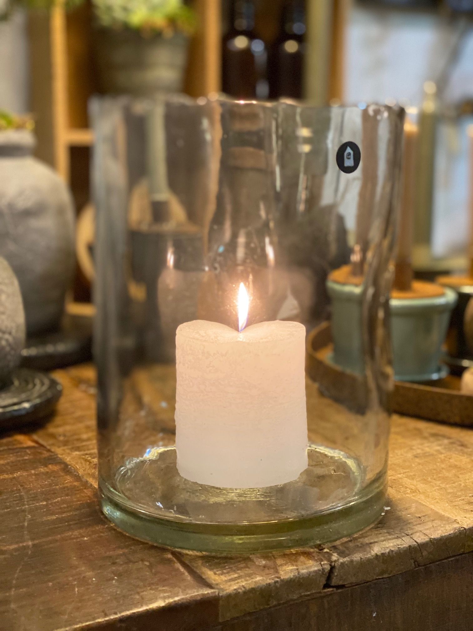 Mundblæst glas til dekoration, lys eller blomster
