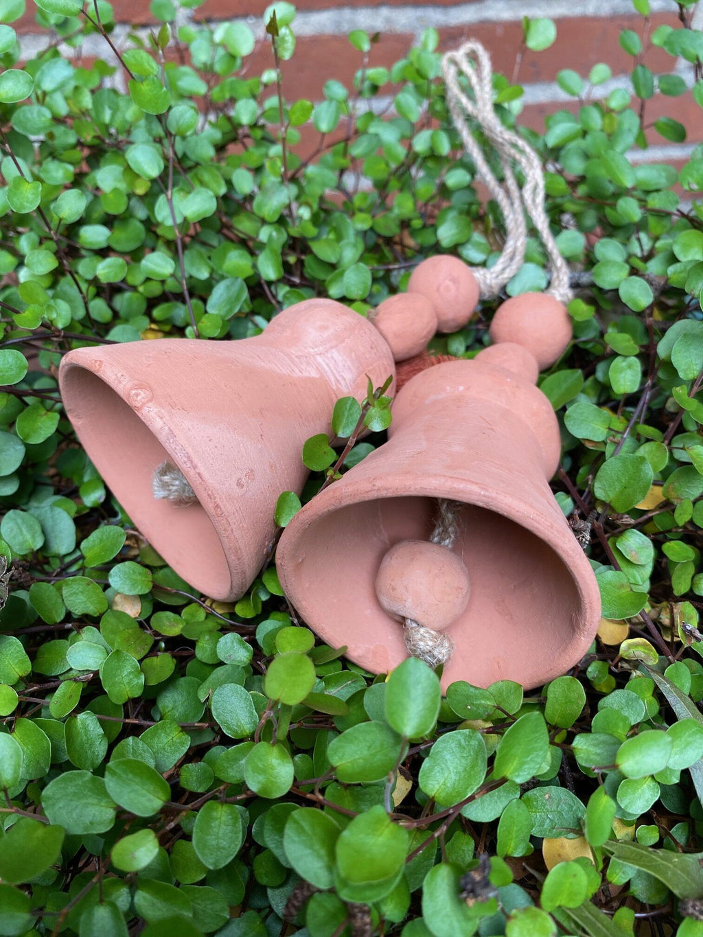 Klokker i terracotta - sæt med 2 stk