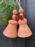 Klokker i terracotta - sæt med 2 stk