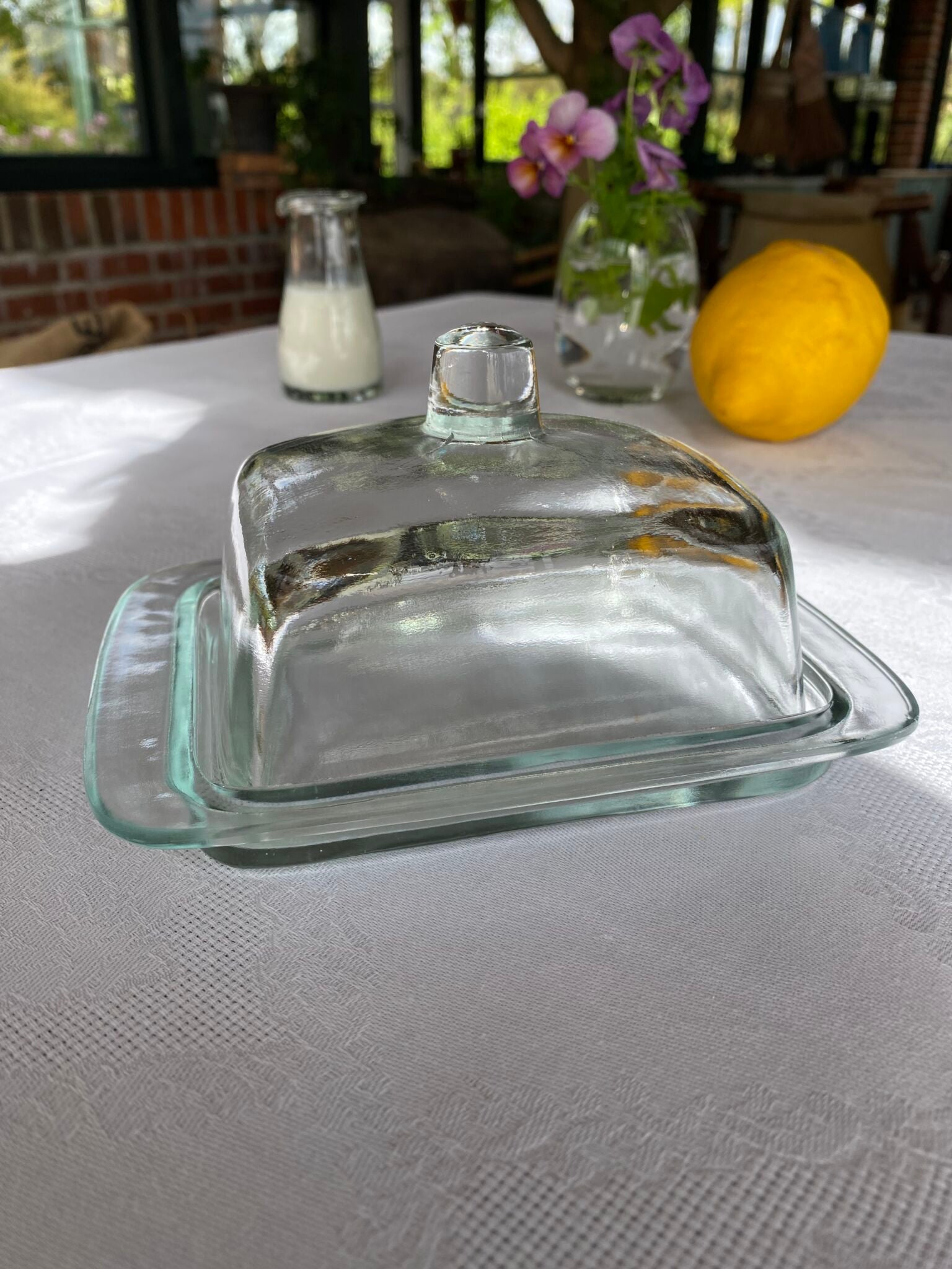 Smørboks i glas