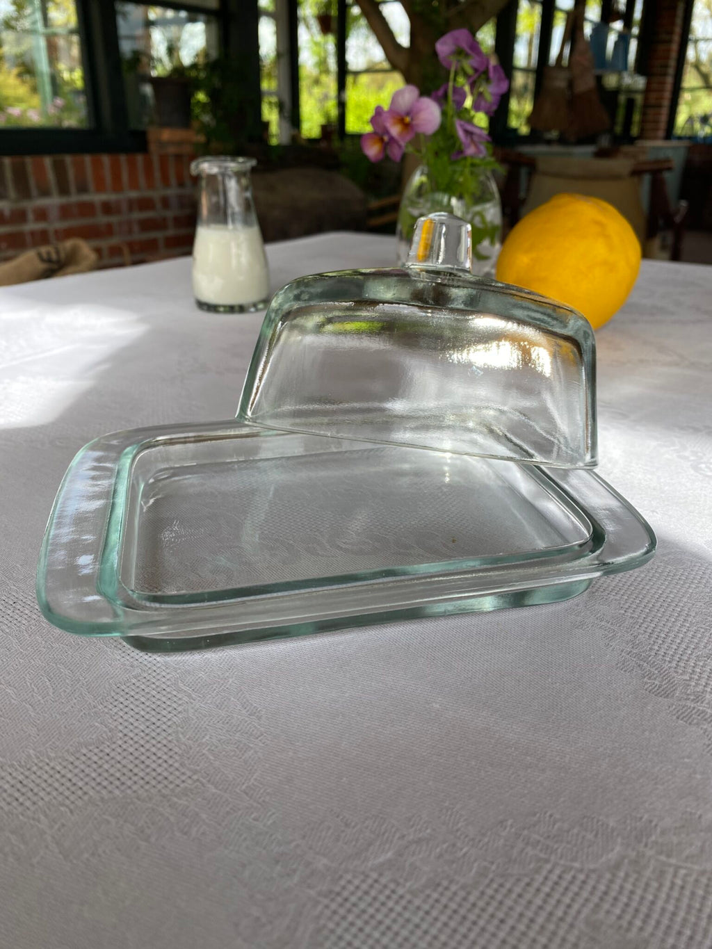 Smørboks i glas