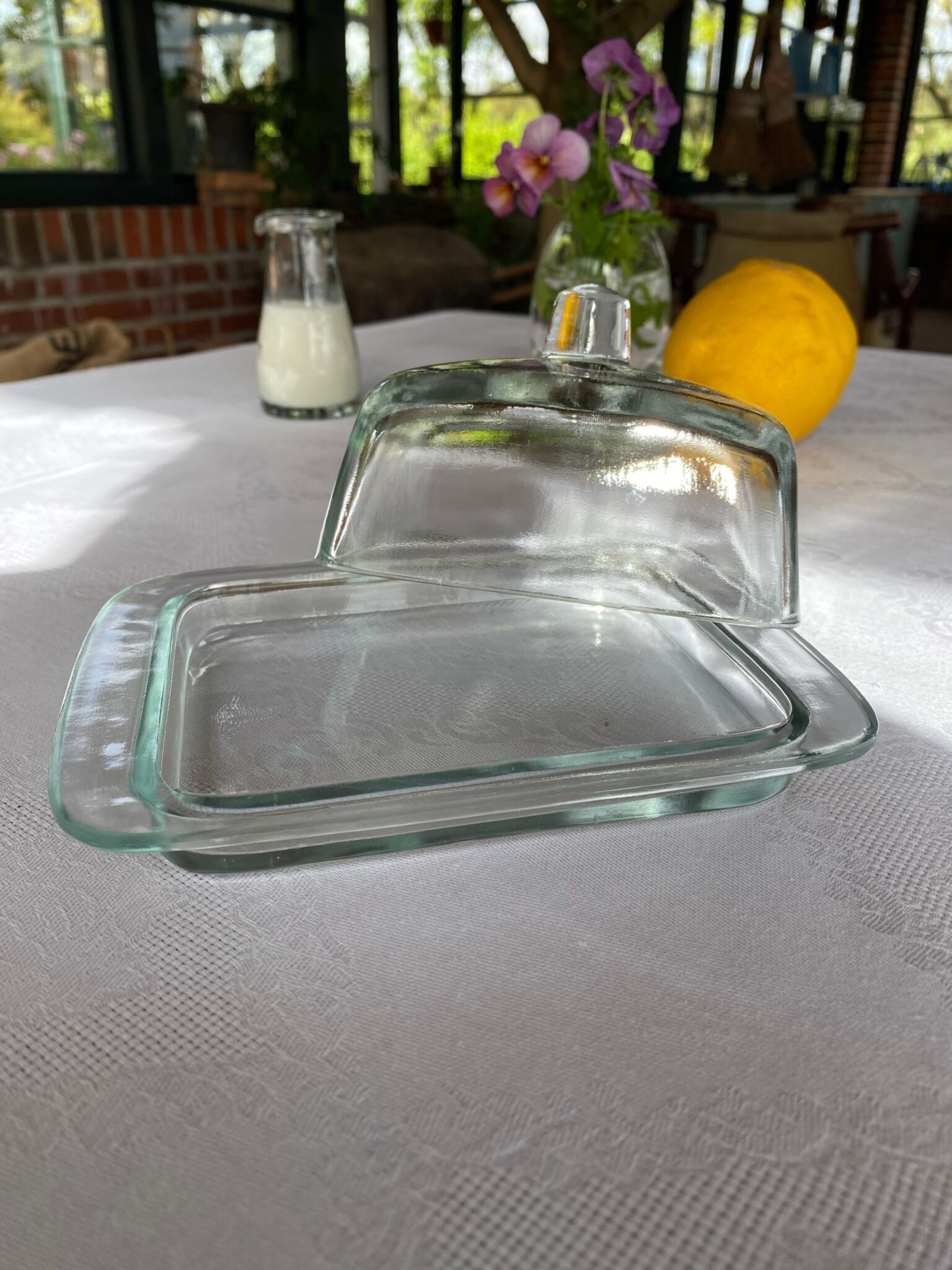 Smørboks i glas