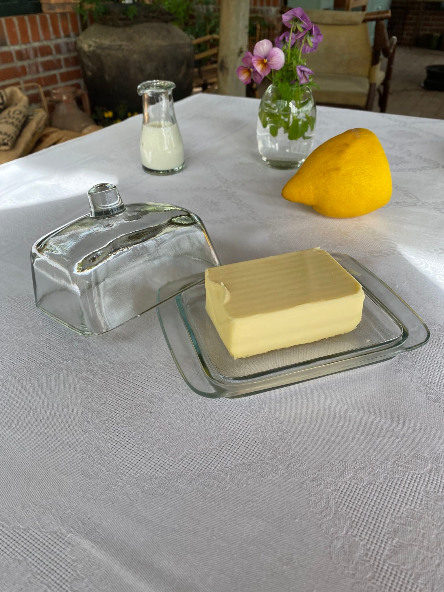 Smørboks i glas