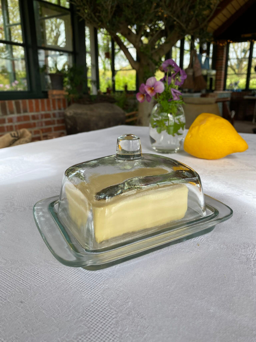 Smørboks i glas