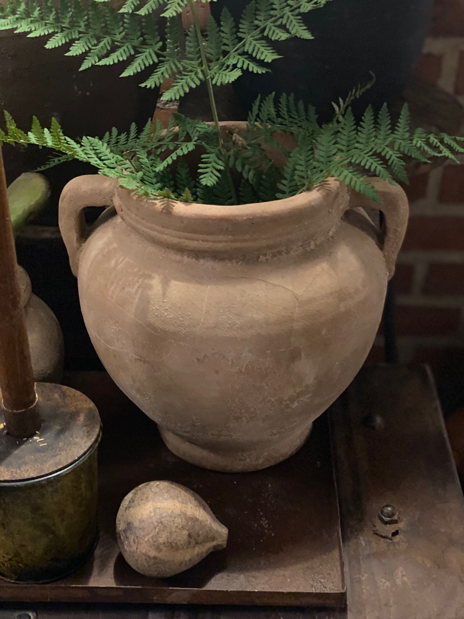 Krukke med ører - antique terracotta - sendes ikke