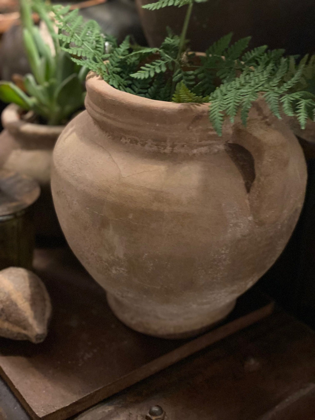 Krukke med ører - antique terracotta - sendes ikke