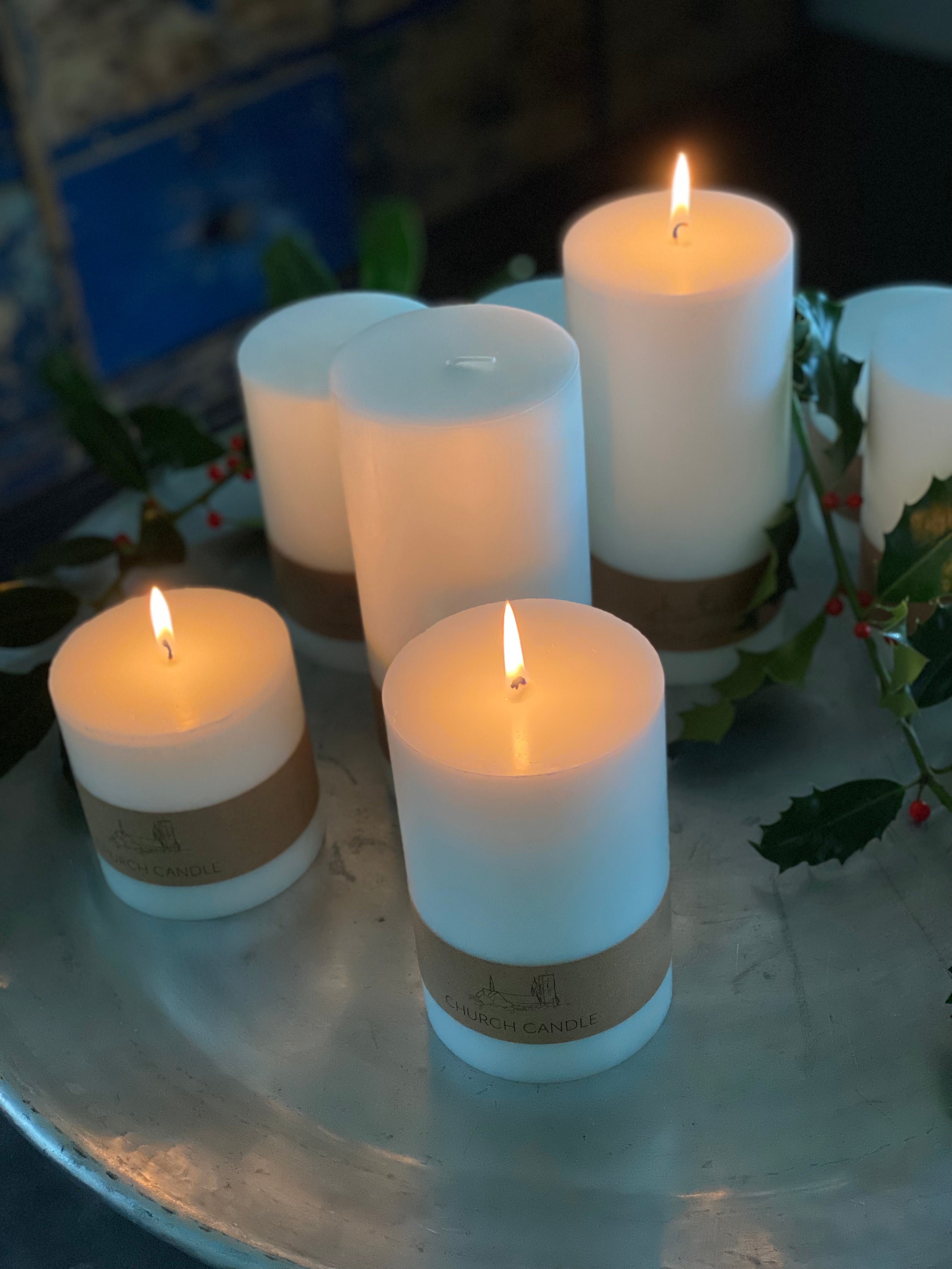 Kirkelys – rustik hvid