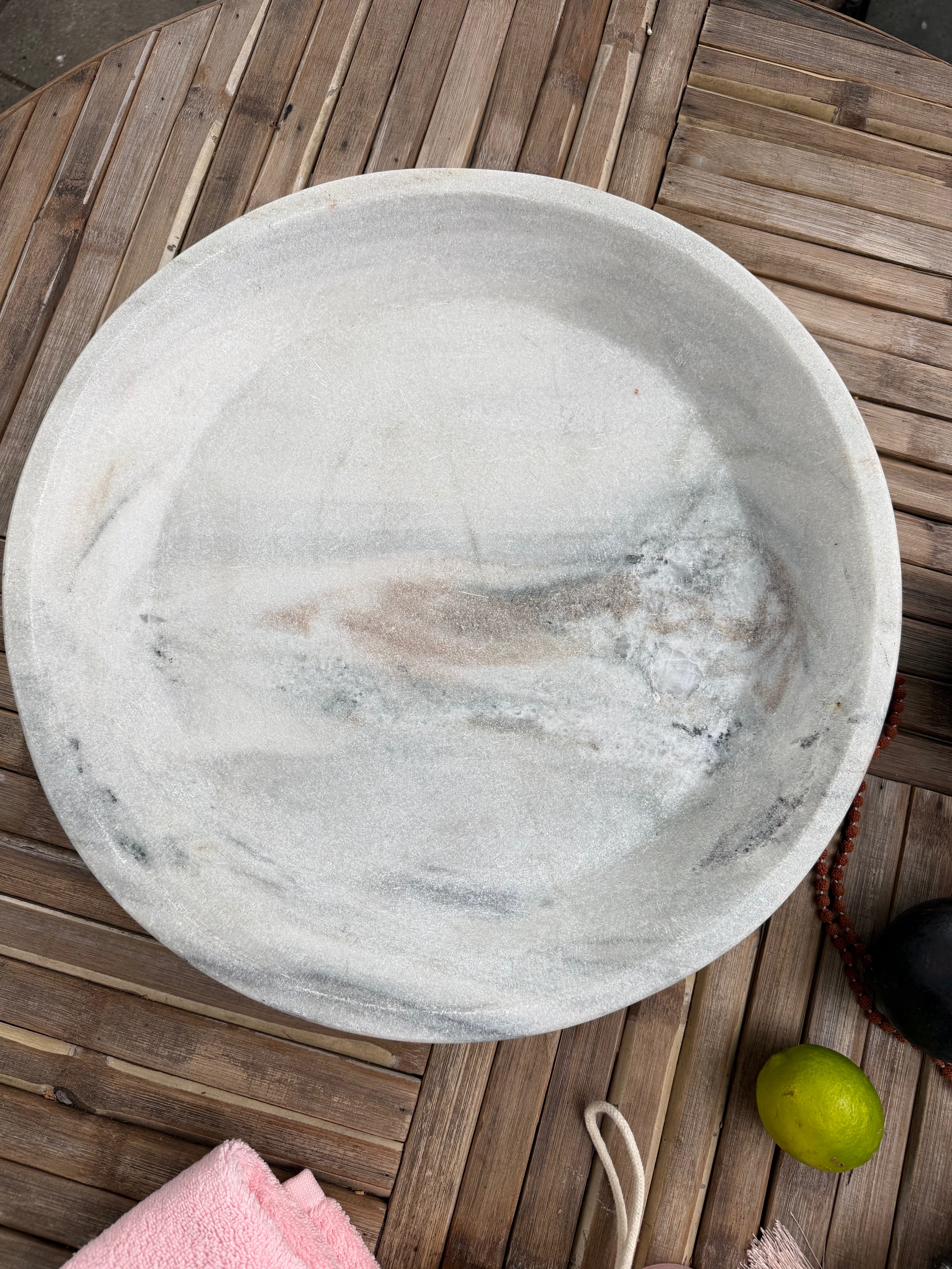 Kæmpe marmorfad – Ø42 cm