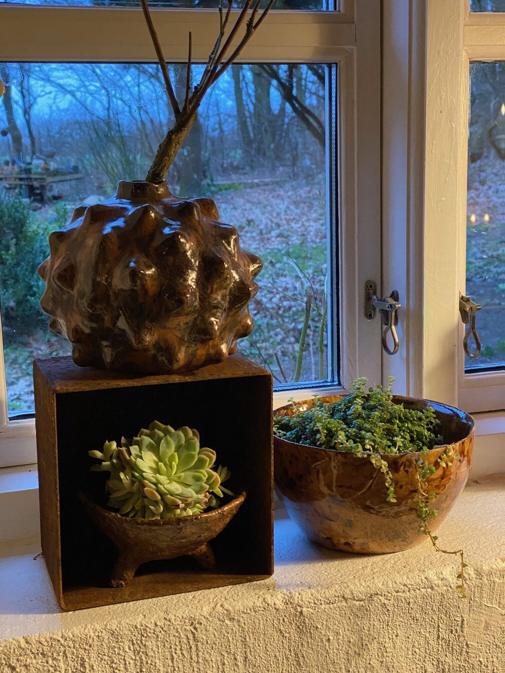 Skulptur-vase med knopper