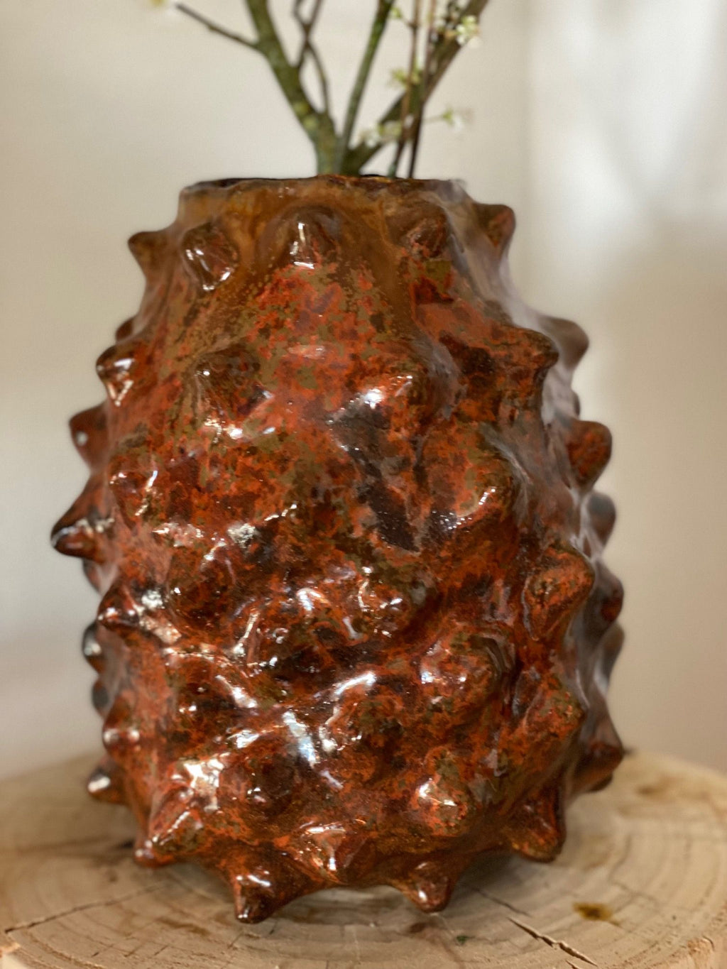 Stor skulpturvase