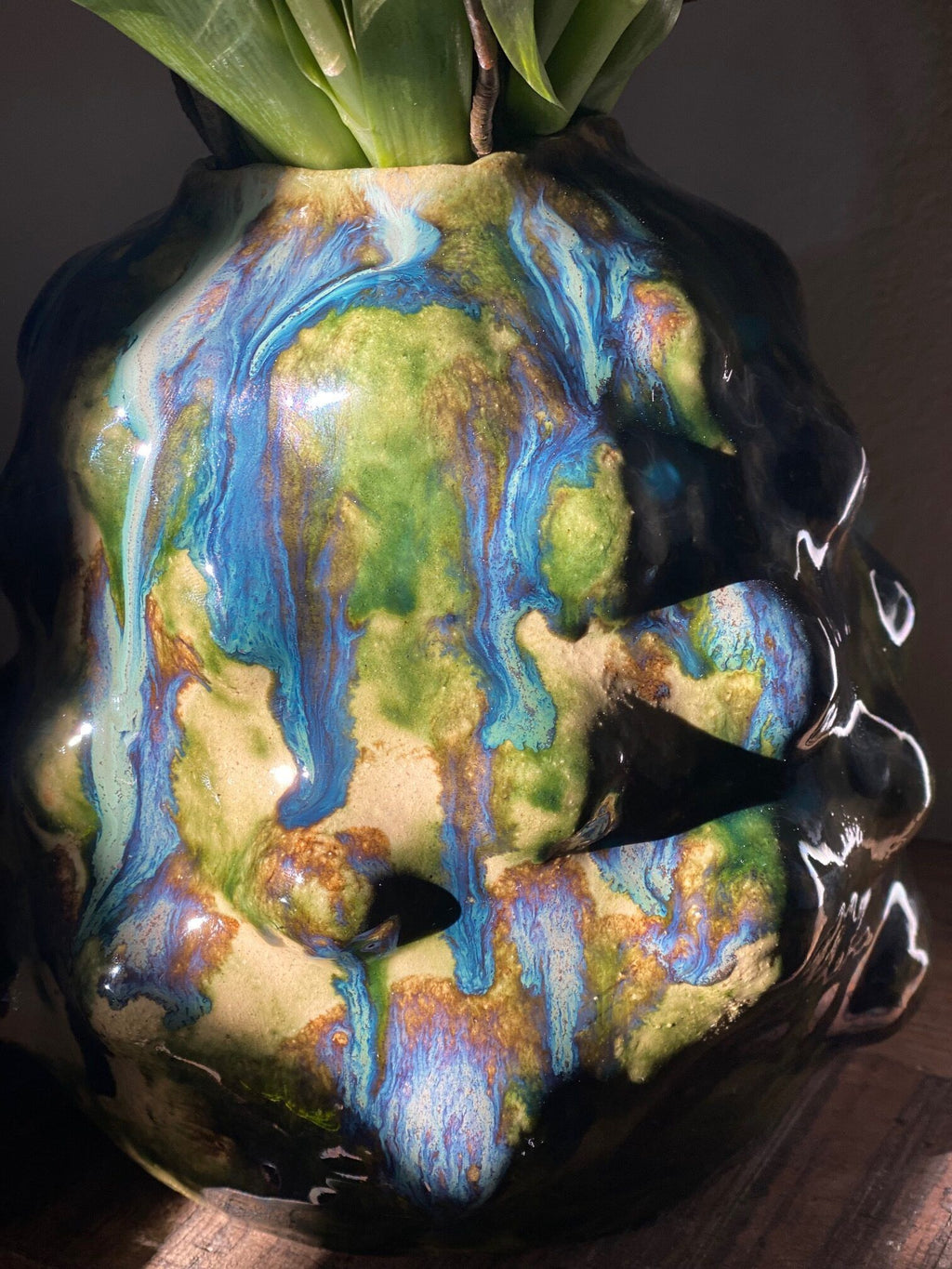 Skulptur-vase med knopper