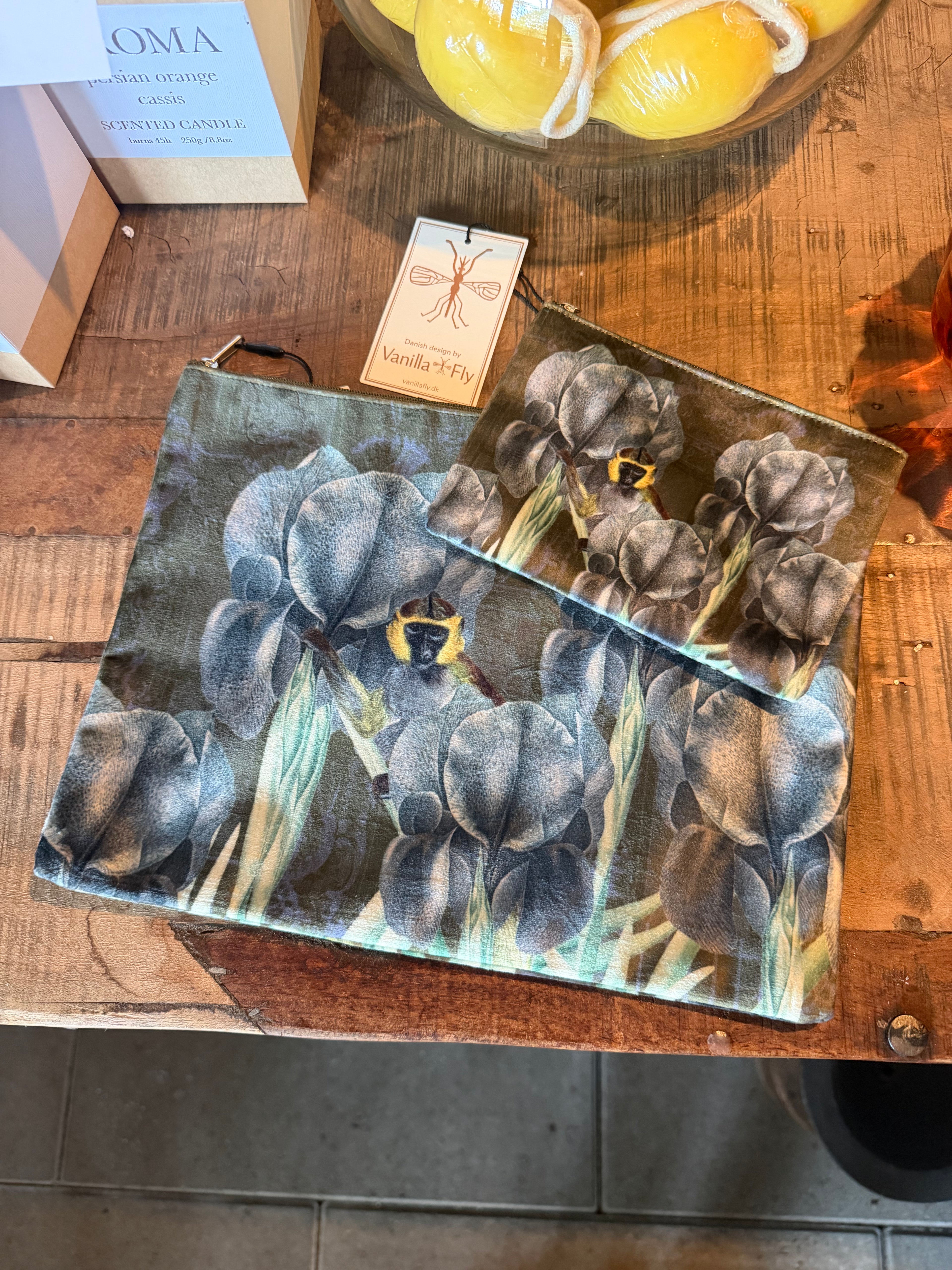 Velour makeuptaske – sæt med 2 fra VanillaFly