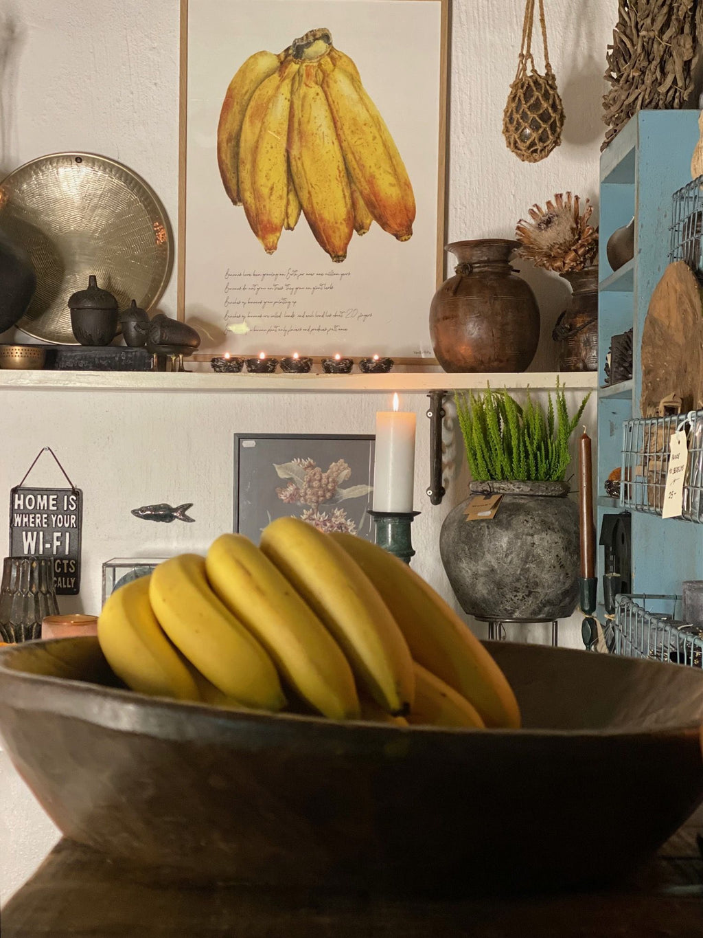 Plakat med bananer ( prisen er uden ramme)