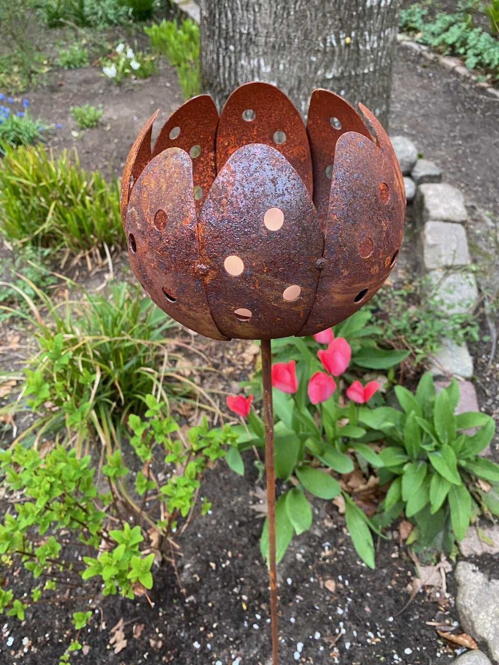 Tulipan på stang til lys eller blomster