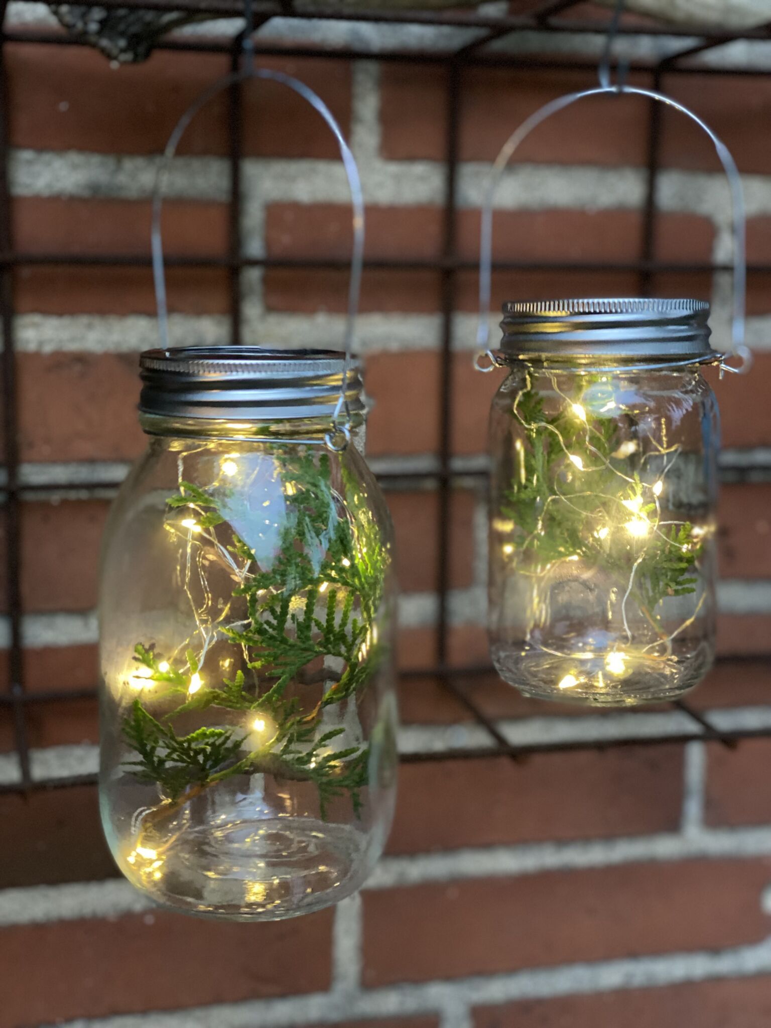 Sylteglas med solcelle LED lys