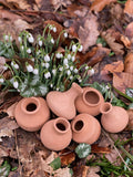 Minivaser i terracotta - 6 stk